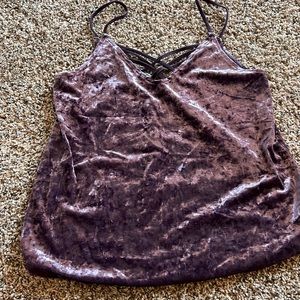 American Eagle velour strappy tank top